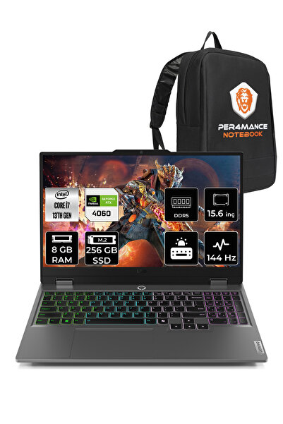 LENOVO LOQ i7 13650HX 8GB 256GB SSD RTX4060/8GB 115W 144Hz 15.6" FDOS Gaming ...