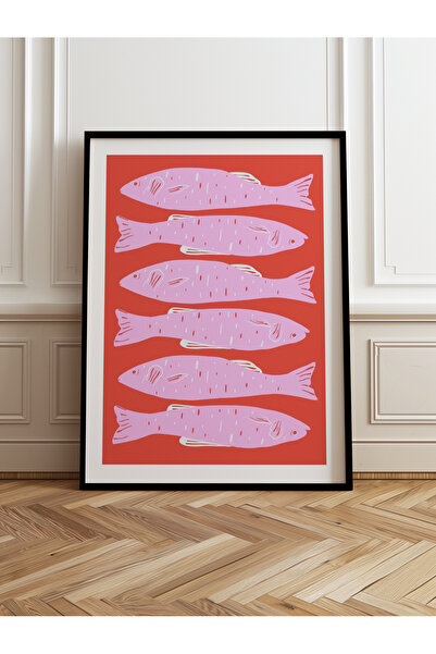 HOMEPACK Tekli Ahşap Çerçeveli Tablo Tek Parça Poster Tablo TK/890