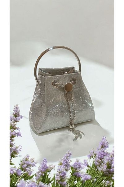 Butik حقيبة قماش مموجة من BeyAbags حقيبة فستان السهرة