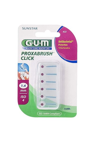 GUM Butler Gum Proxabrush Toothbrush Click Refill Cylindrical 622