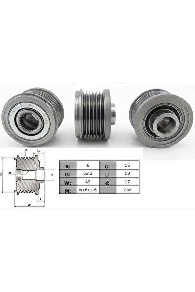 Alternatör Kasnak Rulmanlı 6-kanal Mercedes C/e/glc/glk/slc/slk Serisi - Infınıtı