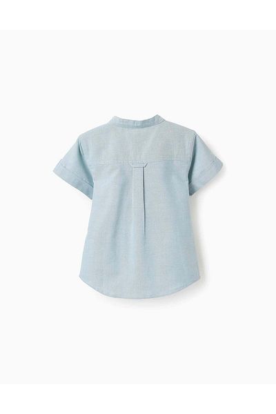 Ziddy Short Sleeve Oxford Shirt for Baby Boys, Blue
