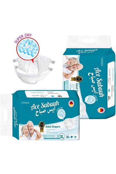 Ace Sabaah Adult Diaper, Size Extra Large, Waist 132-173 cm, Pack of 30