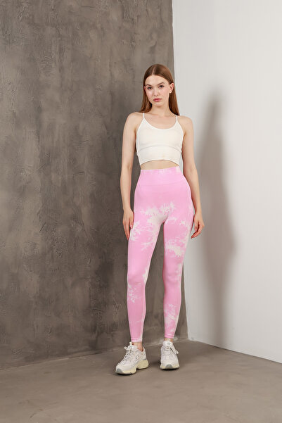 Miss Prova Dikişsiz Push-up Toparlayıcı Batik Desen Spor Tayt MISSTA1816