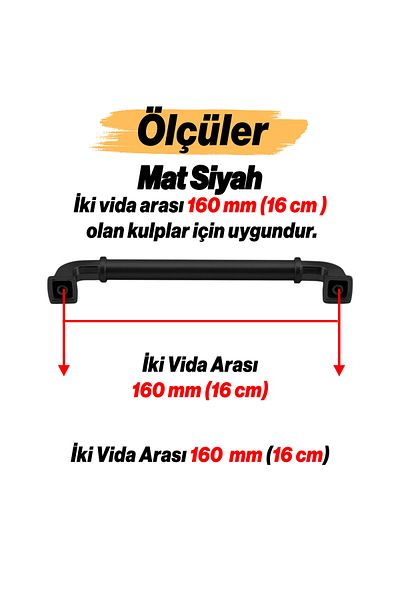 Badem10 Alfa Metal Negru Mat 160 Mm 16 Cm Mobilier Bucătărie Sertar Dulap Dulap Capac Mâner Mâner