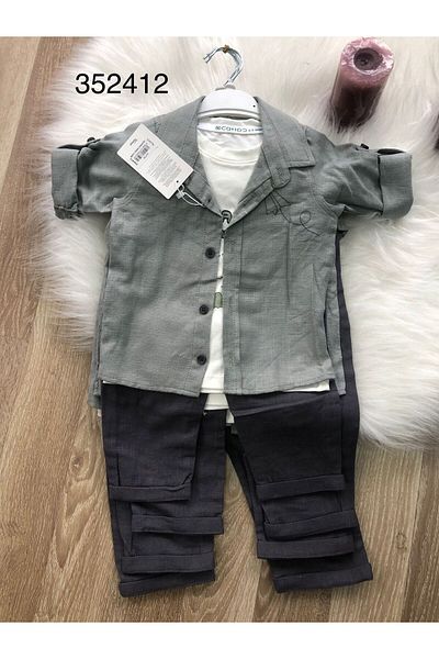 Retro Women Boys Cotton Linen Shirt Pants T-Shirt Stylish Suits
