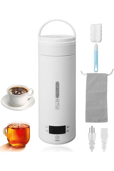 COOYA Travel Electric Kettle,with 4 Temperature Settings,Auto Shut Off & Boil Dry Protection,500ml，300W