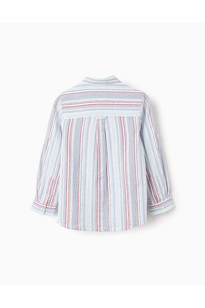 Ziddy Cotton Striped Shirt for Boys, Multicolour