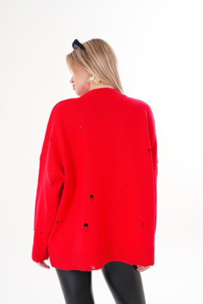 GND Plus Size Openwork Knitwear Sweater