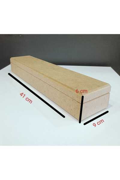 mdf Ahşap mdf ham boyanabilir dikdörtgen hobi kutusu (Şiş , Takı , Tesbih kutusu)