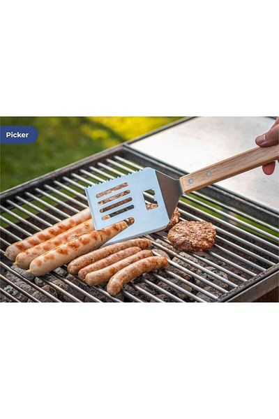 Wenko Maximex Premium Grilling Tool 4-in-1 - Turner, Skewer, Knife and Bottle Opener