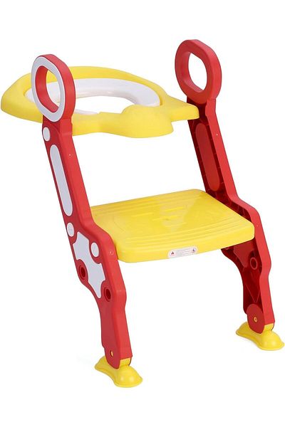 Yelajoy Kid Potty Training Toilet Seat,with Step Stool Ladder and Soft Padded,Safe Handles and Non-Slip Step