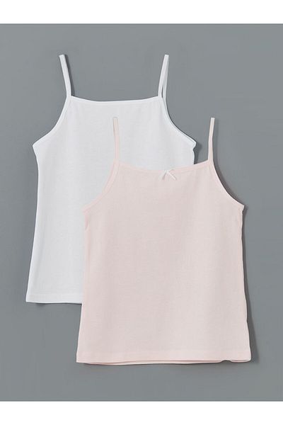 LC Waikiki New Season Square Collar Girl's Undershirt 2-Piece - S50048Z4