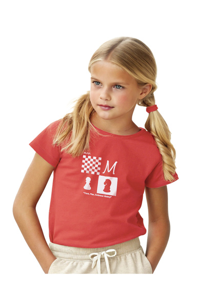 Klotho MAIA Girl's Chess Fluffy Printed T-Shirt