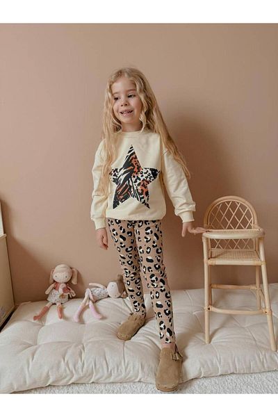 RAPAPA Girl's Ribbed Bottom Top Tights Suit 1678V