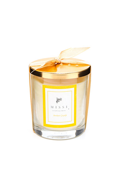 Missi Kapaklı Amber Çiçeği Kokulu Vegan Mum (140 GR)