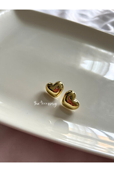 You Accessory MİNİ KALP ÇELİK GOLD KÜPE