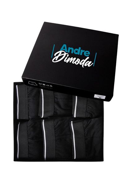 andredimoda Ανδρικά 6 πακέτα Boxers 1ο Class Fabric Premium Package Special Design. Δώρο προίκας απλό μποξεράκι Lycra