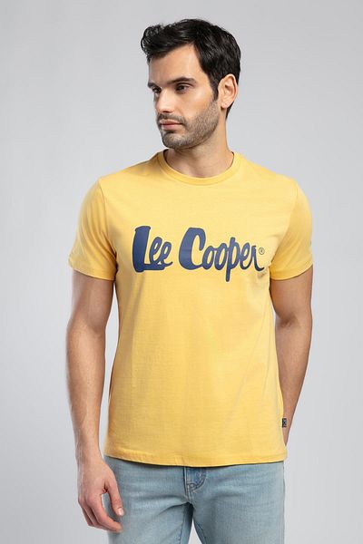 Lee Cooper Londonlogo Ανδρικό μπλουζάκι με λαιμόκοψη Safran