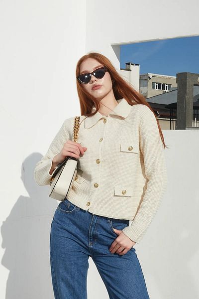 İKLİM LİFE Ornamental Pocket Cardigan