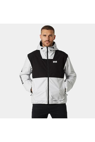Helly Hansen Ανδρικό γκρι παλτό με κουκούλα Ervik Ins Rain