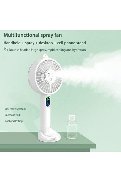 COOYA Misting Fan Portable,  3 Speeds Fan with 5000mAh Batteryfor Home Office Outdoor(With spray)