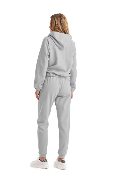 Blackspade Γκρι μελανζ γυναικεία φόρμα με κουκούλα C6T0N3O22