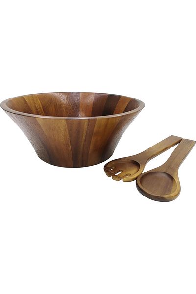 Billi Flare Large Salad Bowl With Servers