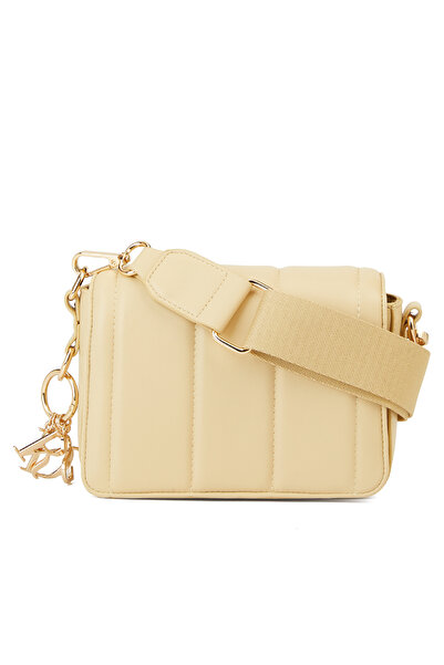 Dıvarese Vanilya Kapitoneli Kadın Postacı Çantası