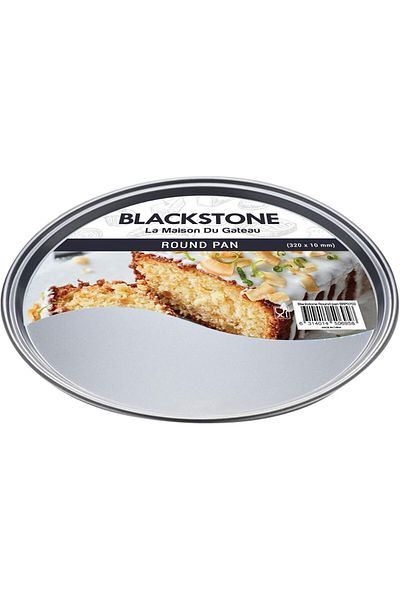 Blackstone Round Carbon Steel Non-Stick Baking Pan Cookies Plate Pizza Tray Bakeware 32CM X 2CM