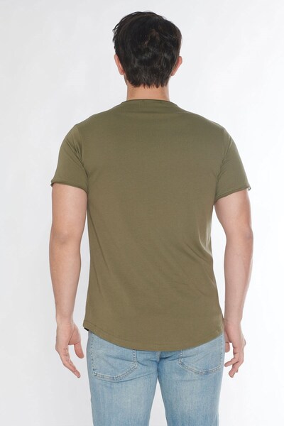 BlackHorn Men's Wide Neck 100% Cotton Loose T-Shirt