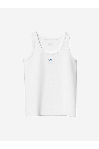 LC Waikiki White Crew Neck Boys Singlet 2-Piece (W4)