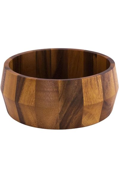 Billi Acacia Round Serving Bowl For Fruits Or Salads, Large Single Bowl, Dia 24 X 10H cm.