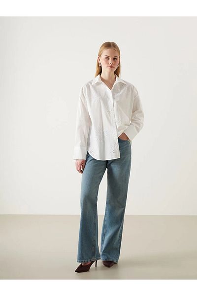 LC Waikiki Prolamovaná oversize dámská košile