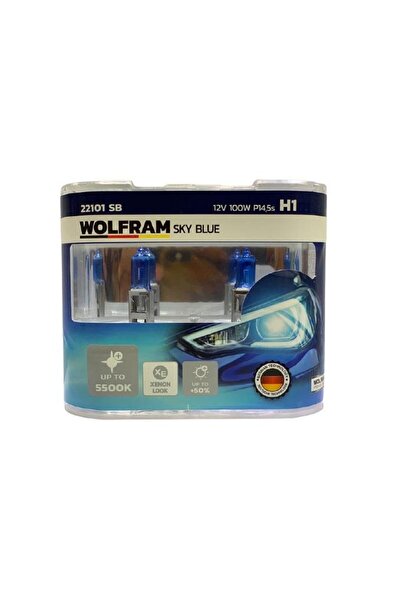 WOLFRAM 12V H1 AMPUL 100W BEYAZ IŞIK 5500K GERMANY (2 AD)