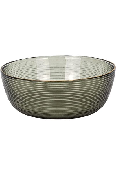 Winds Trading وعاء حلوى زجاجي كريستالي – زجاج فاخر، حواف ذهبية