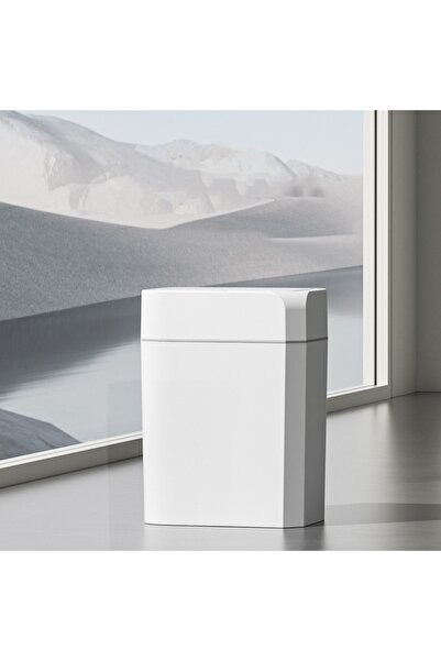 FERAH PLASTİK Çöp Kovası Otomatik Açılır Kapanır Kapak 12 Litre Otomatik Kapa...