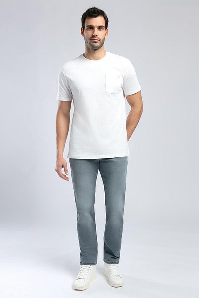 Lee Cooper Ανδρικό T-Shirt με λαιμόκοψη εκρού