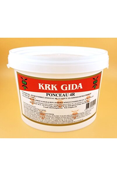 Krk Gıda Renklendirici Kırmızı (PONCEAU 4R) ( E 124) 1 Kg