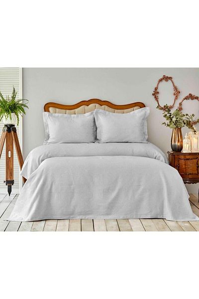 ÇIRPAN EV Karaca Home Liya Gray Double Bed Cover