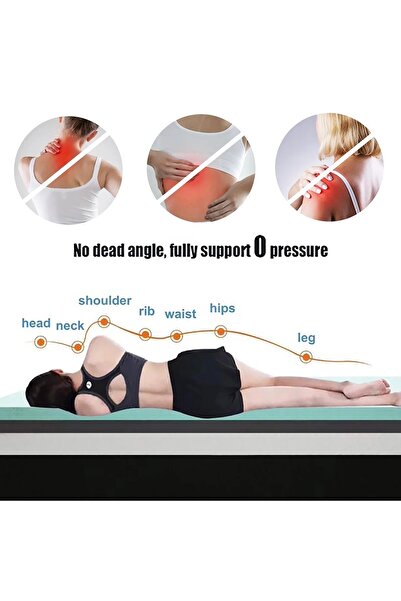 KOZZY HOME Yatak ve Uyku Pedi , Yer Yatağı 10 Cm Kalınlığında Kuştüyü Sünger, 2 Adet Yastık Kılıfı Hediyeli