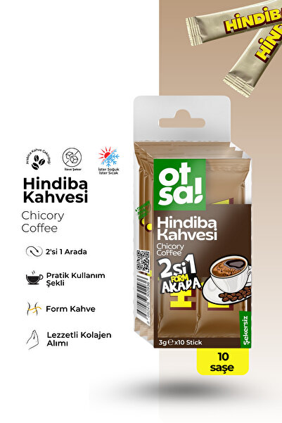 Otsa Hindiba Detox Form Kahvesi L-karnitin Içeren Şeker Ilavesiz Hindiba Kahve Stick