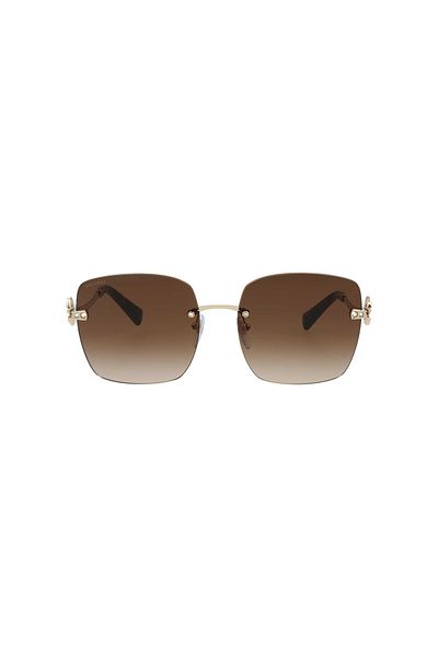 Bvlgari نظارة شمسية بولغاري 6173B 278 13 58 باللون البني الذهبي للنساء