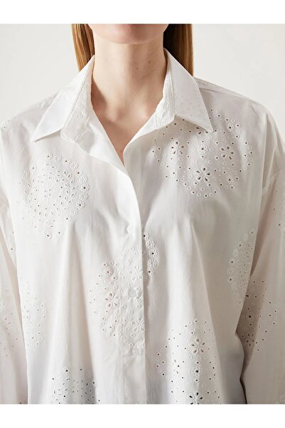 LC Waikiki Prolamovaná oversize dámská košile