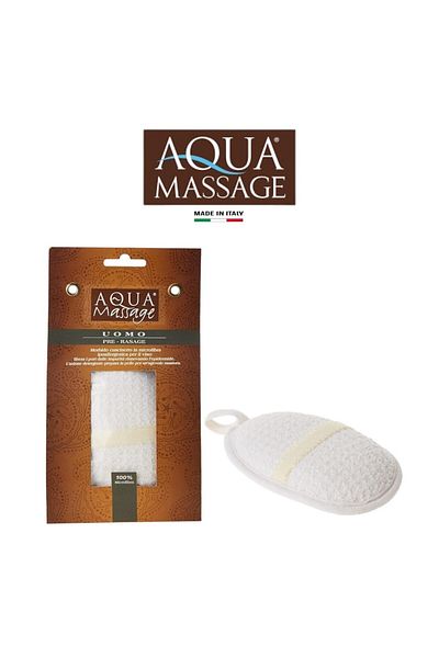 Aqua Massage Uomo Prerasage Face Sponge – Microfiber, Deep Exfoliation, Facial Cleansing