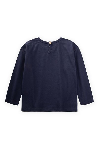 Cigit Floral εμπριμέ εποχιακό μπλουζάκι 2-10 ετών Navy Blue