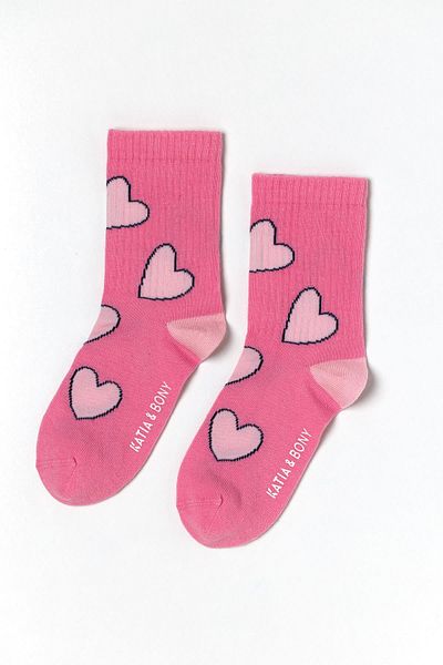 Katia&Bony Pink Patterned Girl's 4-Piece Socks