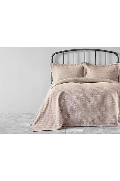 ÇIRPAN EV Karaca Home Brooks Brown Double Bed Cover