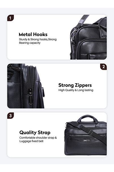 PARAJOHN Vertical Slipcase Secure Business Professional Multi Purpose Travel Laptop Bag