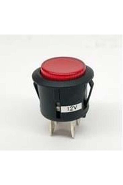Eng 12v Buton 20 A Pls (KALICI) (ON/OFF) (4 FİŞLİ) (19 MM) Kırmızı Işıklı